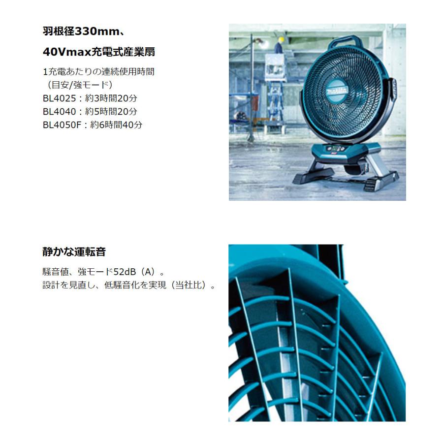 純正品) 充電式産業扇 マキタ Makita CF002GZ 青 40Vmax 羽根径330mm