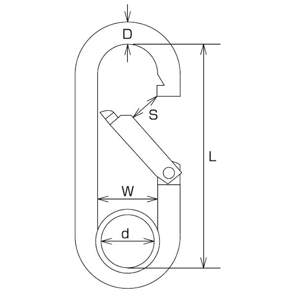 ステンレス金具 プチカラビナ (リング付) 水本機械製作所 MM PL ステンレス金具 プチカラビナ (リング付) 水本機械製作所 MM PL