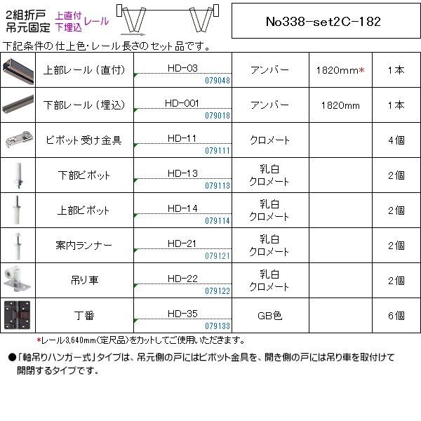 アトム 収納 軸吊式 No338-set2C-182 30kg以下/戸 戸厚：22mm以上 折戸1組幅：900mm以下 【指紋認証】 折戸2組用 返品不可