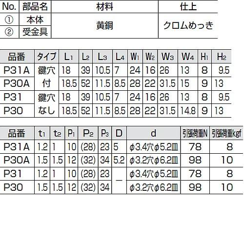 ファスナー LAMP スガツネ P30A 鍵穴付1000個入販売品 - 4