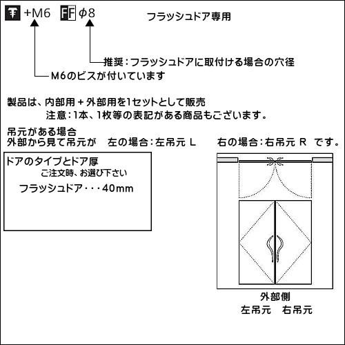ドアハンドル ユニオン T5027-26-038 長さ：270mm : カネマサかな