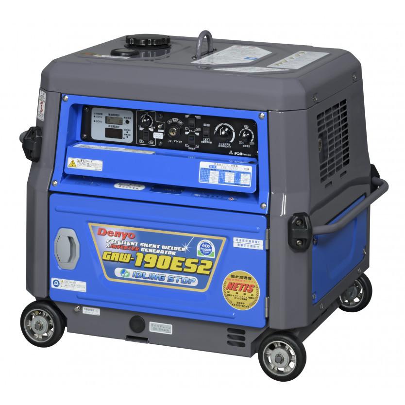 デンヨー 50000-044-1 (送料無料) エンジン溶接機 GAW-190ES2 黒色20m 