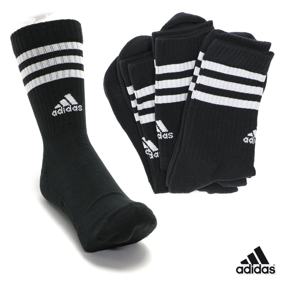 adidas（アディダス） ソックス 靴下 クルーソックス 3足組 セット