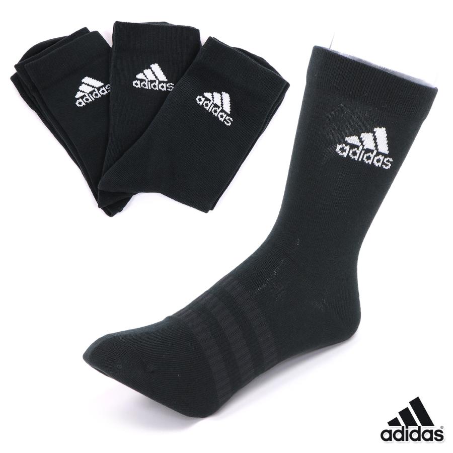 アディダス ソックス 靴下 3足組 3ピース クルーソックス 中学生 高校生 大学生 ブラック 男女兼用 Light Crew Socks 3p Fxi58 Adfxi58 Kanerin 通販 Yahoo ショッピング