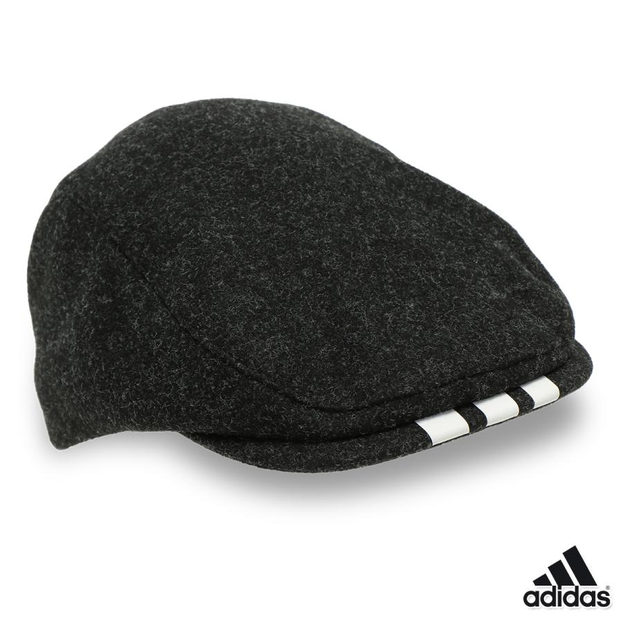 adidas（アディダス） ハンチング帽 メンズ 冬 ブラック ギャツビー