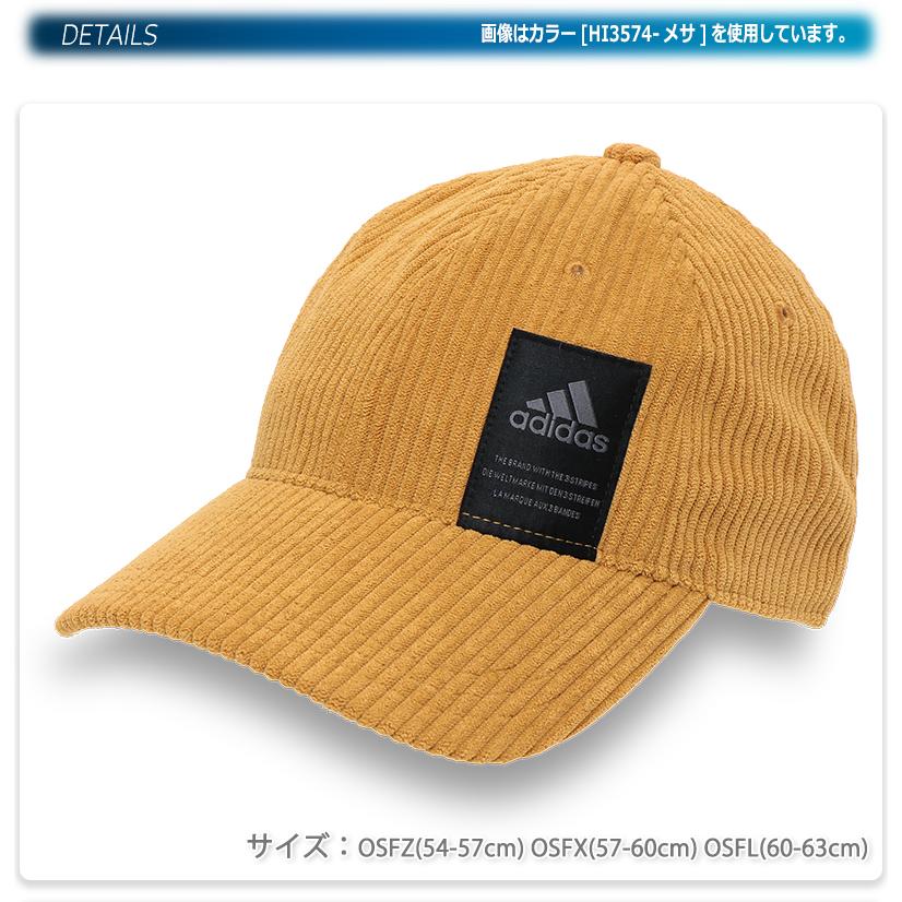 adidas（アディダス） キャップ 帽子 コーデュロイ カジュアル 大人 お