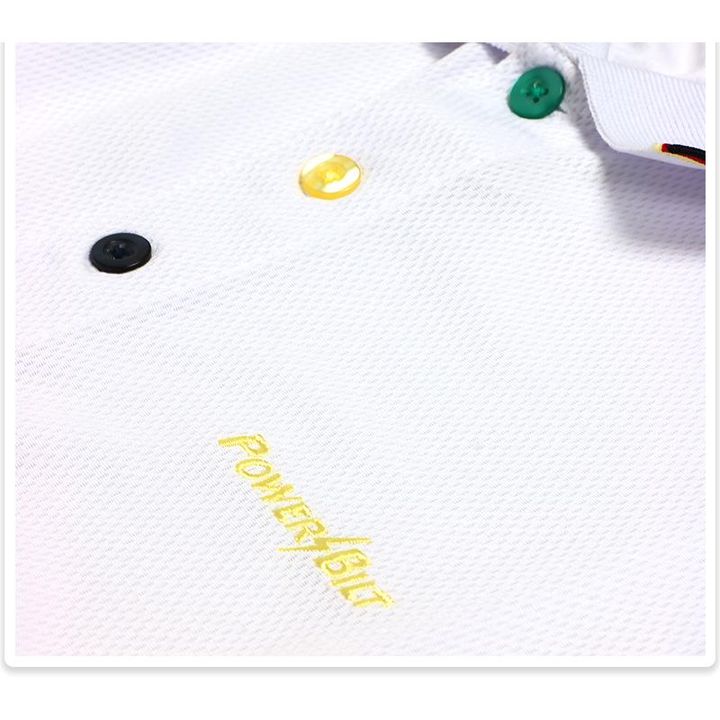 パワービルト 半袖 ポロシャツ メンズ/男性用 ホワイト M/L/O PB-0066S