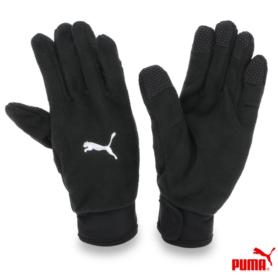  ウィンタースポーツ グローブ 黒 PUMA（プーマ） 手袋 グローブ 滑り止め付 グリップ付 フリース メンズ