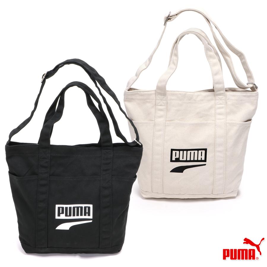 PUMA（プーマ） トートバッグ ショルダーバッグ キャンバス地 コットン