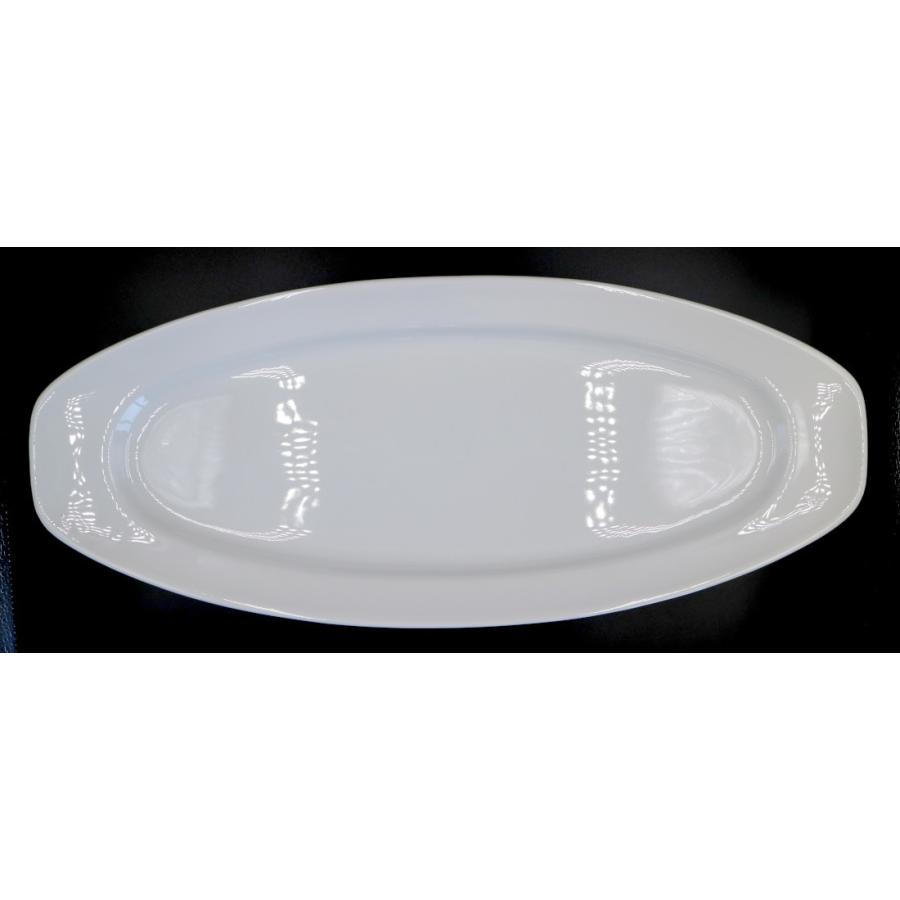 白フィッシュプレート小　42.3×18.3×3.3(cm)　日本製　美濃焼　業務用食器　白磁　白磁のプレート　ビュッフェの皿　大型プレート｜kaneroku