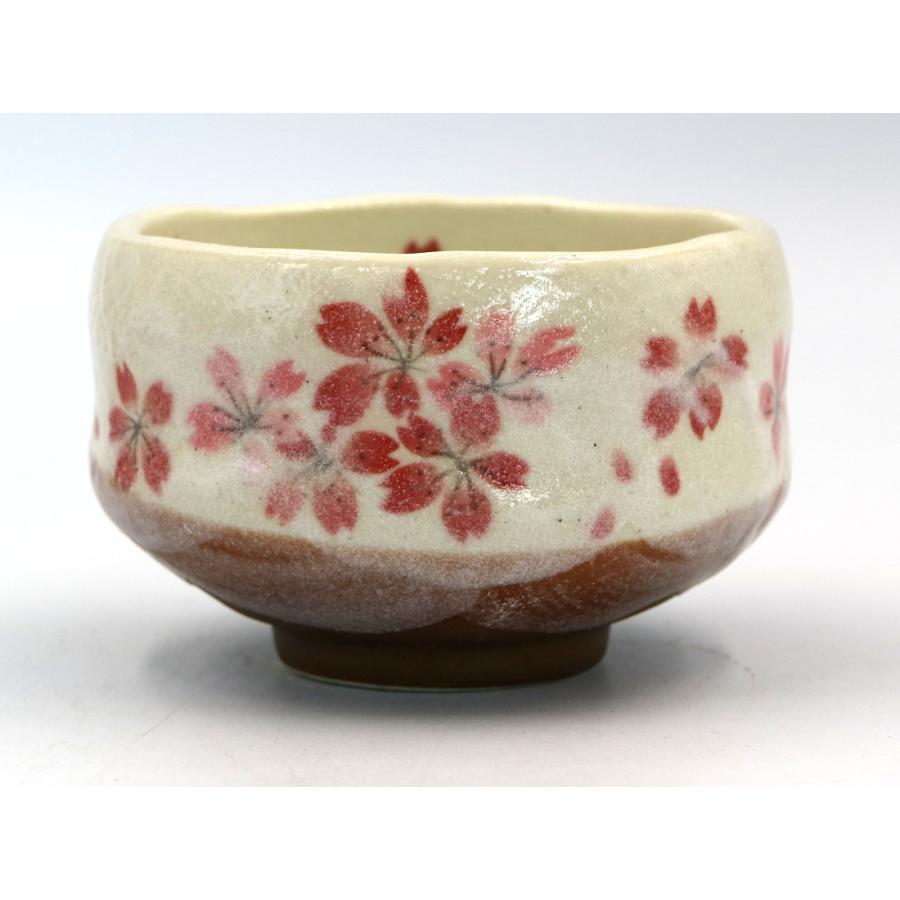 ミニ抹茶平安桜 9.6×6(cm) 240cc 日本製 美濃焼 業務用食器 使い