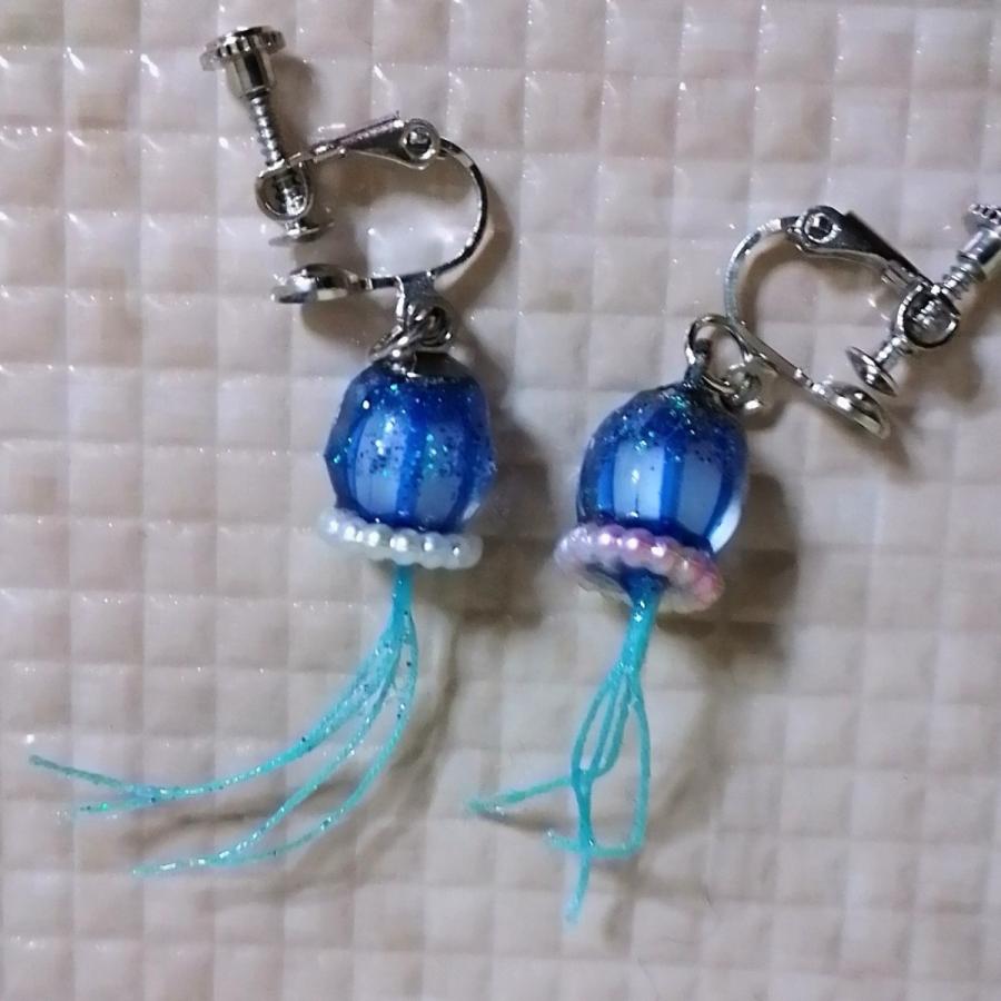 くらげイヤリング3 レディース かわいい アクセサリー 個性的 開運 青 揺れる クラゲ 手作り レジン Mimi3 全力プラスハレスーパー 通販 Yahoo ショッピング