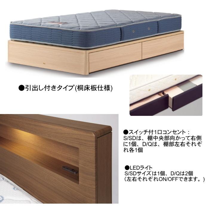 Queen サイズ　引き出し付きフランスベッドとシモンズマットレス Queen サイズ引き出し付きフランスベッドとシモンズマットレス