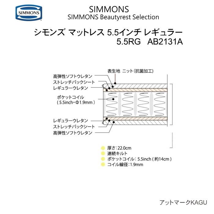 SIMMONS（シモンズ） セミダブル フラット2 ステーション マットレス5
