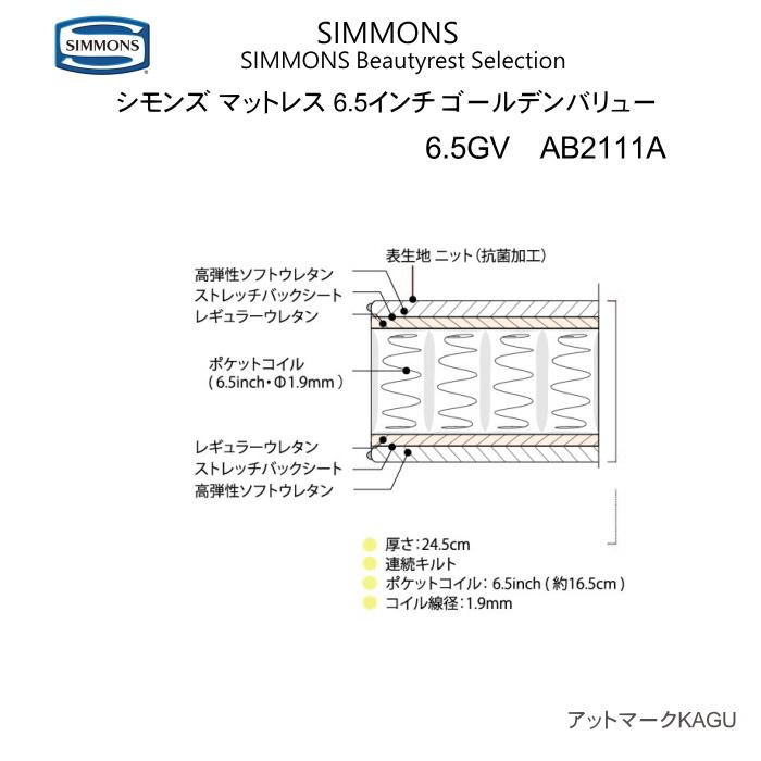 SIMMONS（シモンズ） シングルベッド シェルフライト 引出付 選べる