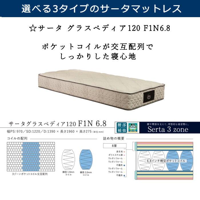 サータ Serta ダブル ステーションタイプ キャビネットタイプ ダブルサイズ ポケットコイル グラスペディア2230 カラー2色 送料・組立設置無料｜kanesaki-kagu｜03