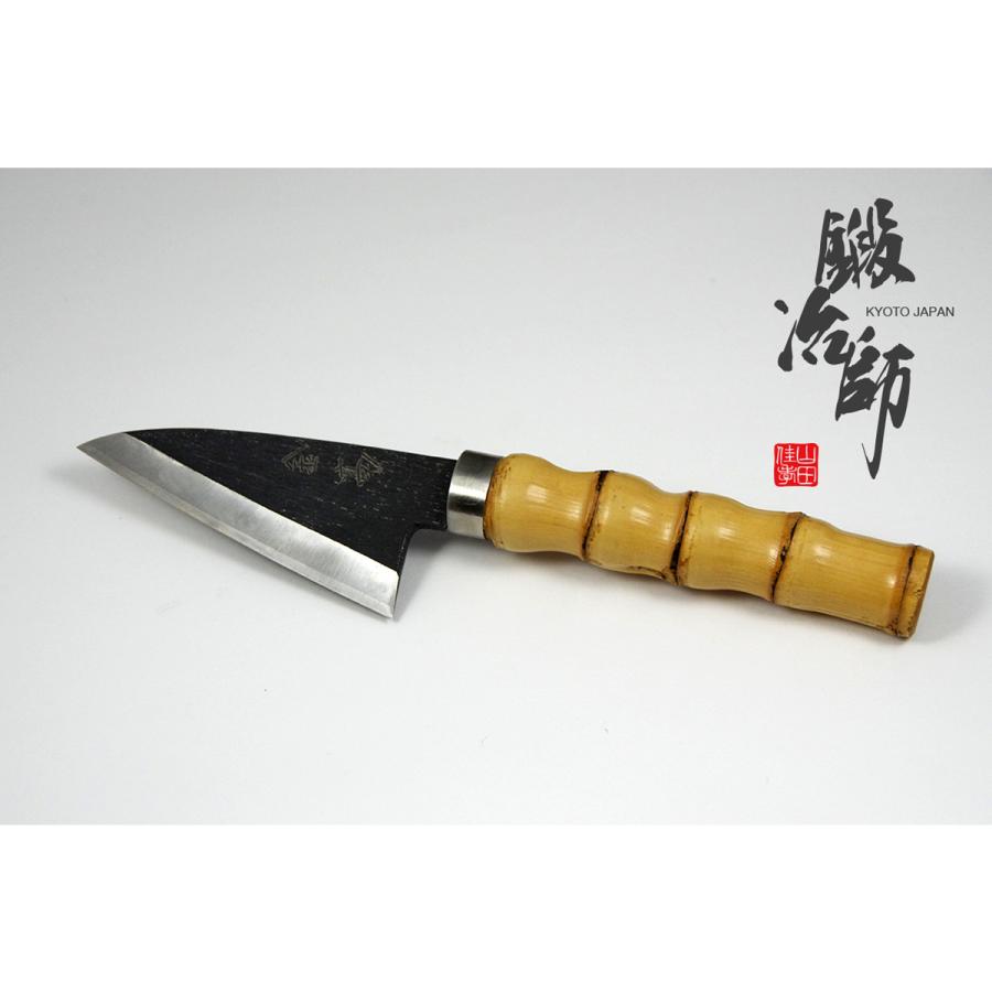 金高刃物老舗 鯵切り庖丁 布袋竹 白鋼 左利き用 : 京刃物 金高刃物老舗