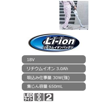 マキタ カプセル式 コードレス 掃除機【18V  CL181FDRF/W】【北海道.沖縄のみ送料必要】の画像