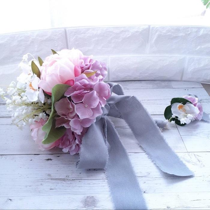 アーティフィシャルフラワー ブーケ 結婚式 フォトウェディング 前撮り