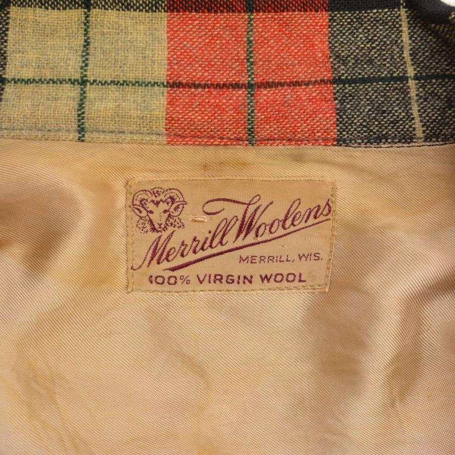 Merrill Woolens 50s チェック柄 ジップアップ ウールジャケット 