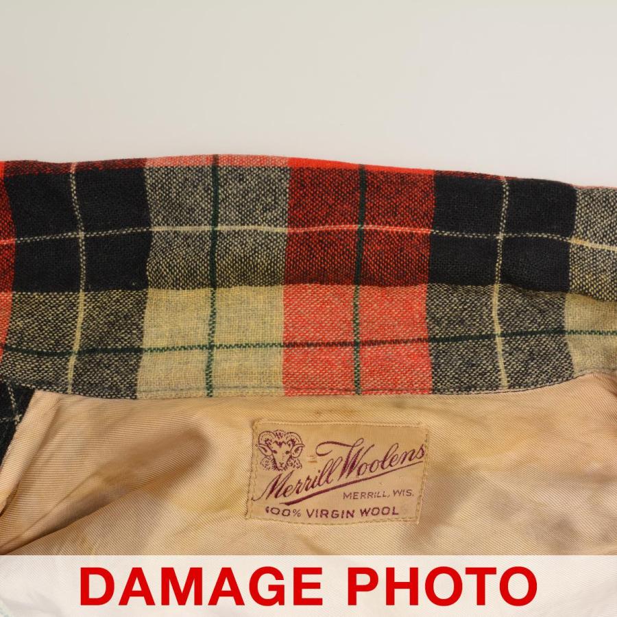 Merrill Woolens 50s チェック柄 ジップアップ ウールジャケット 