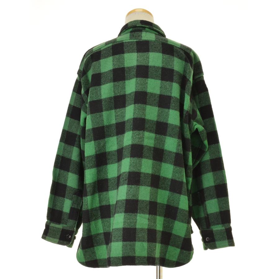 SEARS / シアーズ 50s ブロックチェック マチ付 ウール 長袖シャツ