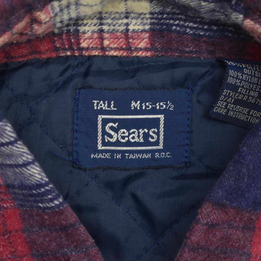 SEARS / シアーズ 80s〜 インナーキルティング チェック ネル 長袖