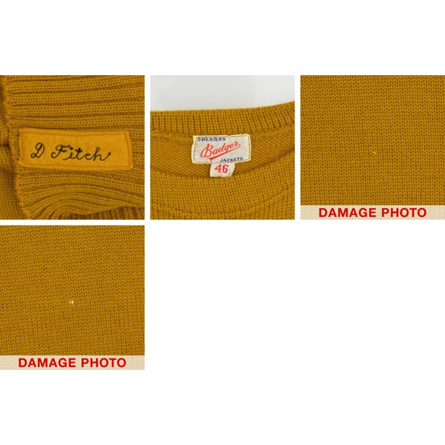 【Badger】60s ヴィンテージ クルーネック長袖ニットセーター Badger 60s ヴィンテージ クルーネック 長袖ニットセーター : ブランド