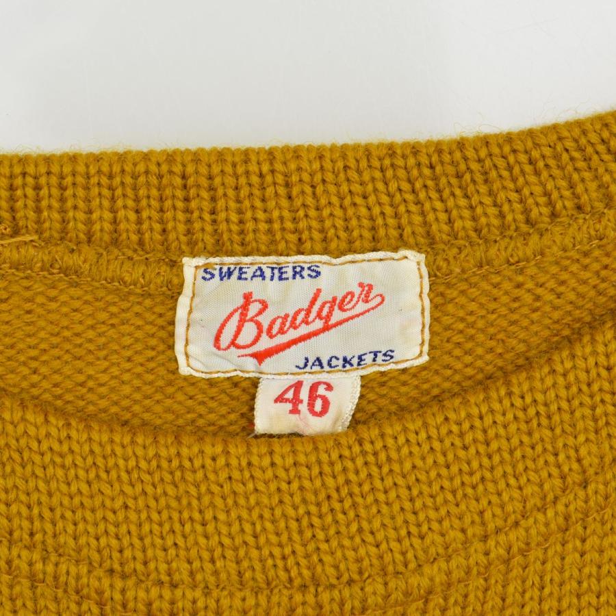 Badger 60s ヴィンテージ クルーネック 長袖ニットセーター : ブランド
