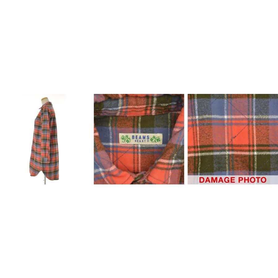 Beams Heart ビームスハート チェック柄ネルシャツ 長袖ワンピース G ブランド古着の買取販売カンフル 通販 Yahoo ショッピング