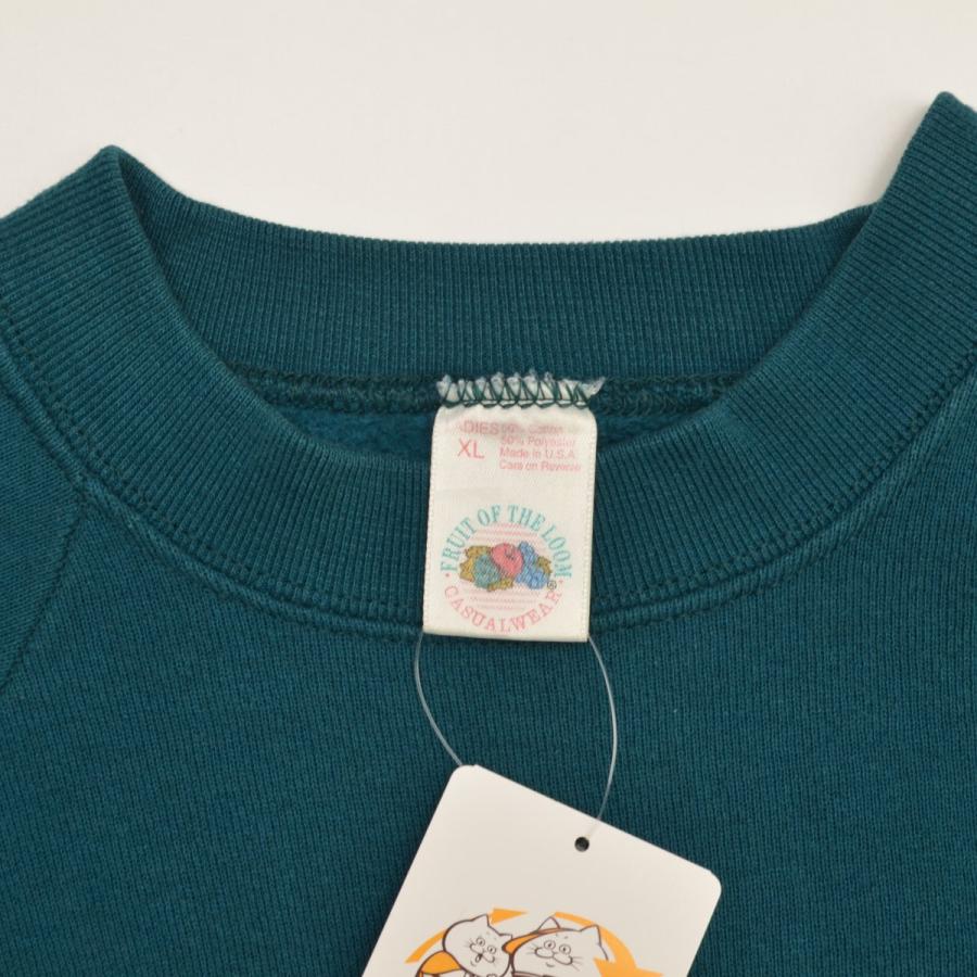 【FRUITOFTHELOOM】90s USA製 ラグラン長袖スウェット 古着 90s USA製 Fruit of the Loom 無地 ソリッド ラグラン スウェット