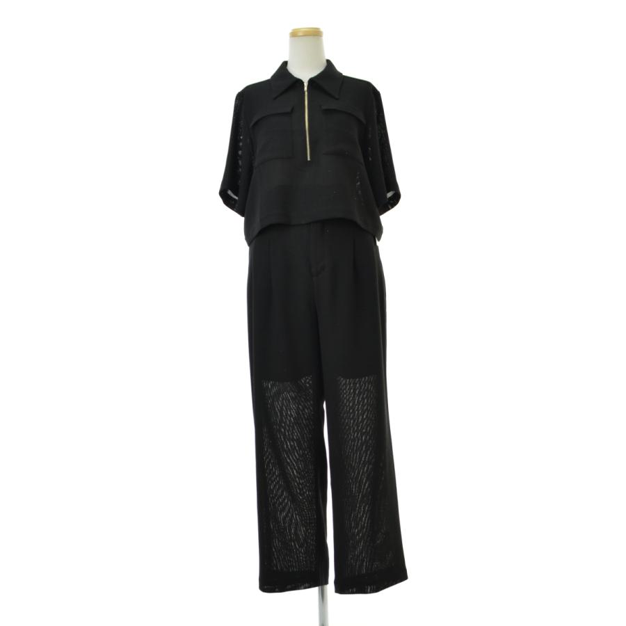 STUDIOUS / ステュディオス 23SS フロントZIPメッシュクロスシャツ + 
