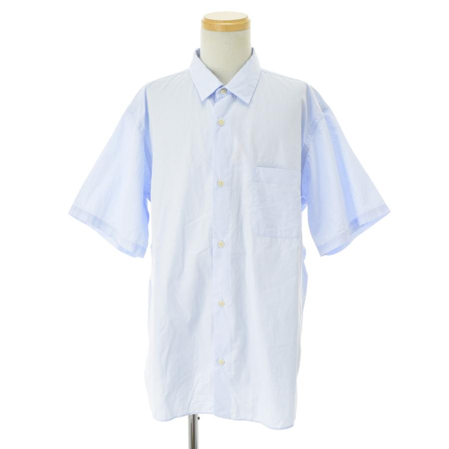 YAECA / ヤエカ 12145 BUTTON SHIRT WIDE S/S SAX ボタンシャツ ワイド 