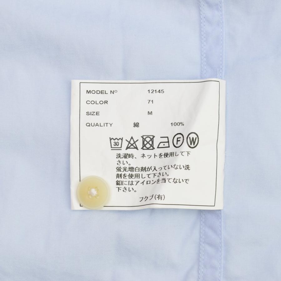 YAECA（ヤエカ） 12145 BUTTON SHIRT WIDE S/S SAX ボタンシャツ