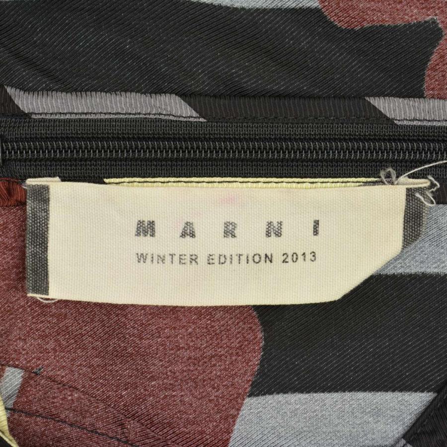 【MARNI】フリル プリントノースリーブブラウス マルニ フリルデザイン ノースリーブ ブラウス ストライプ｜Yahoo