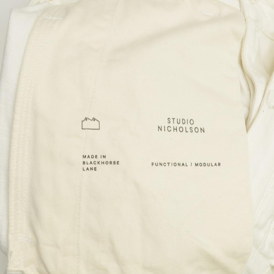 STUDIO NICHOLSON / スタジオ ニコルソン SNM-029 PYAD SELVEDGE DENIM OPTIC WHITE パンツ_4
