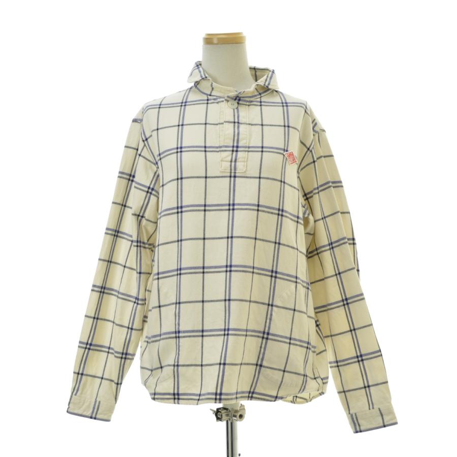 DANTON - 【DANTON】JD-3407 チェック ラウンドカラー プルオーバー長袖シャツ Danton DANTON / ダントン JD-3407 チェック ラウンドカラー
