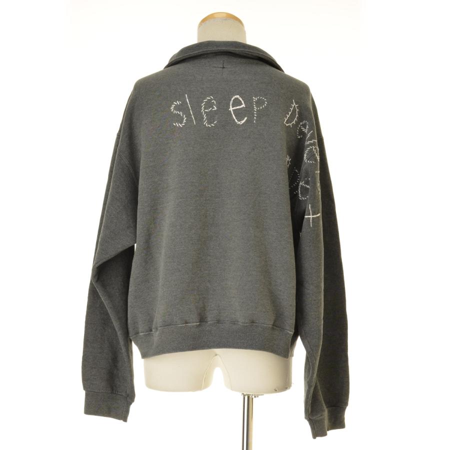 【sdgzSleepDevelopmentGoalz】23AW hand stitch collar sweat edge black長袖スウェット sdgz Sleep Development Goalz 23AW hand stitch collar sweat edge