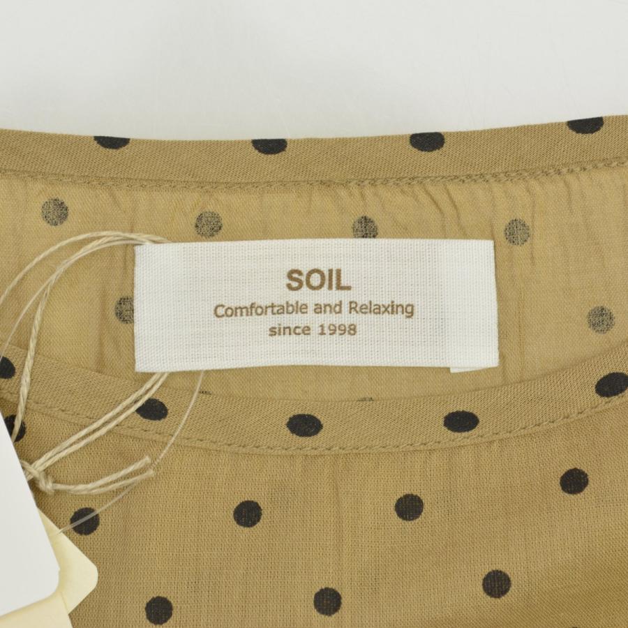 SOIL（ソイル） NSL24012 コットン ボイル ドット プリント ギャザー 