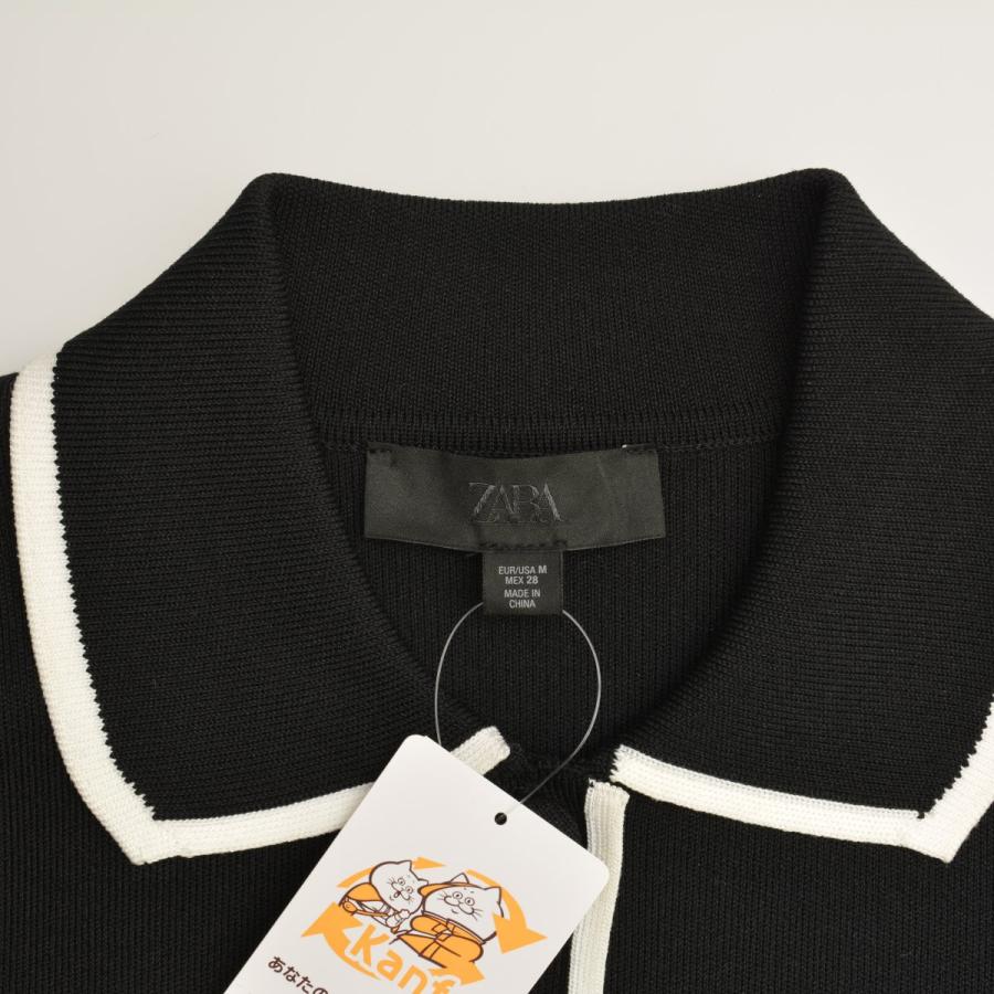 ZARA / ザラ パイピングバイカラーニット ジャケット : ブランド ZARA / ザラ パイピングバイカラーニット ジャケット : ブランド