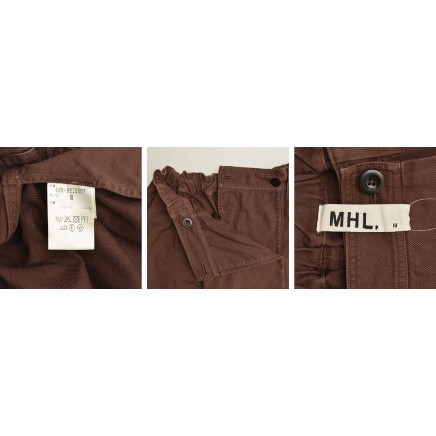 【美品】MHLエムエイチエル マーガレットハウエル コットンワンピース ブラウン エムエイチエル マーガレットハウエル MHL COTTON END ON END プル