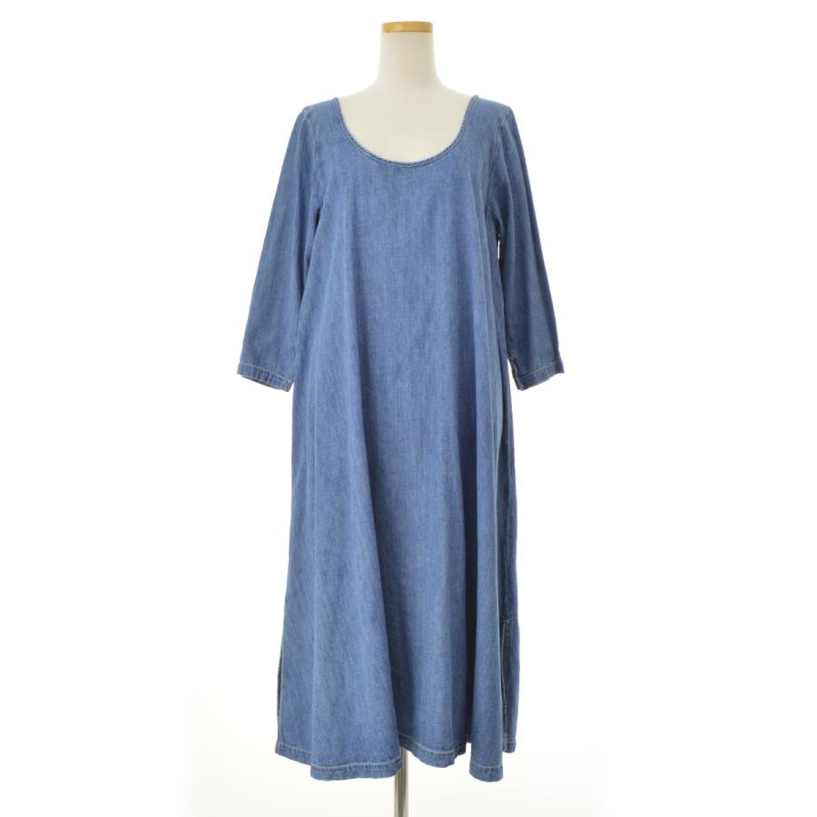 KAPITAL（キャピタル） シャツデニム オリーブロング 七分袖ワンピース