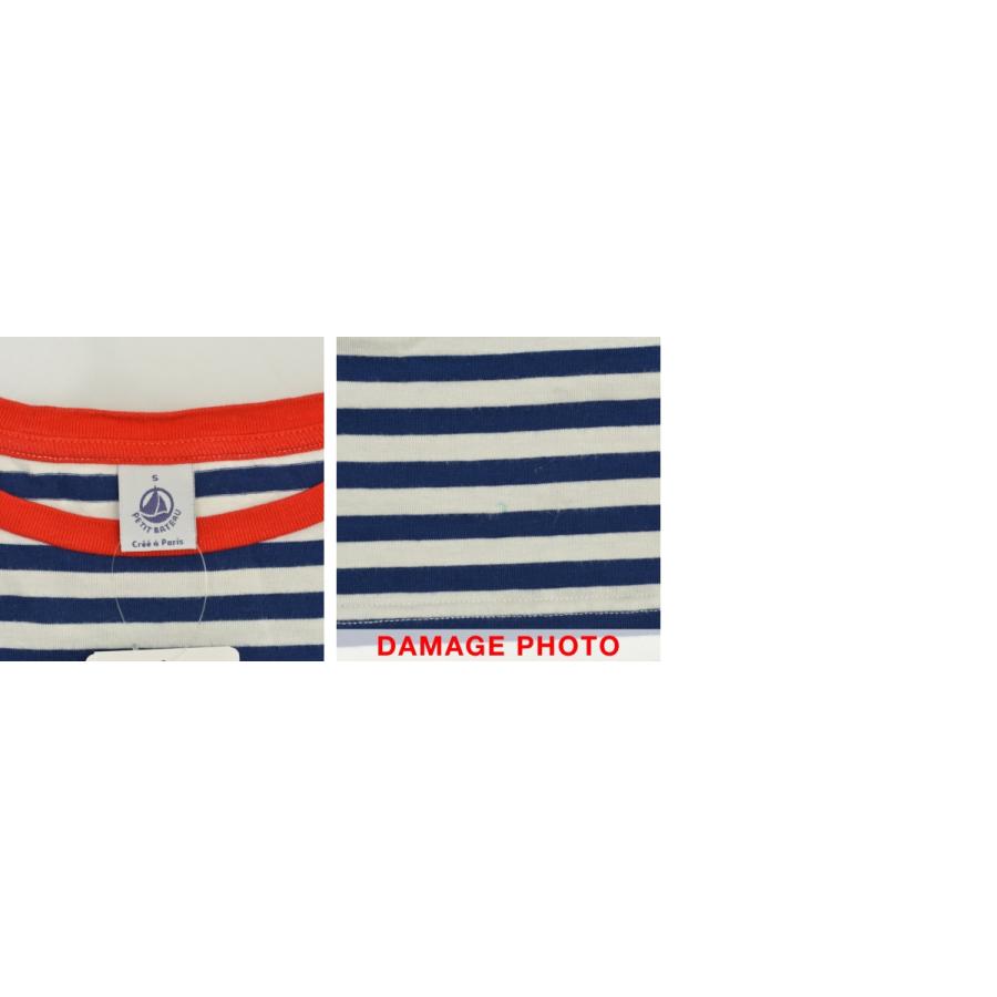 PETIT BATEAU（プチバトー） ボーダー 五分袖Tシャツ : ブランド古着の