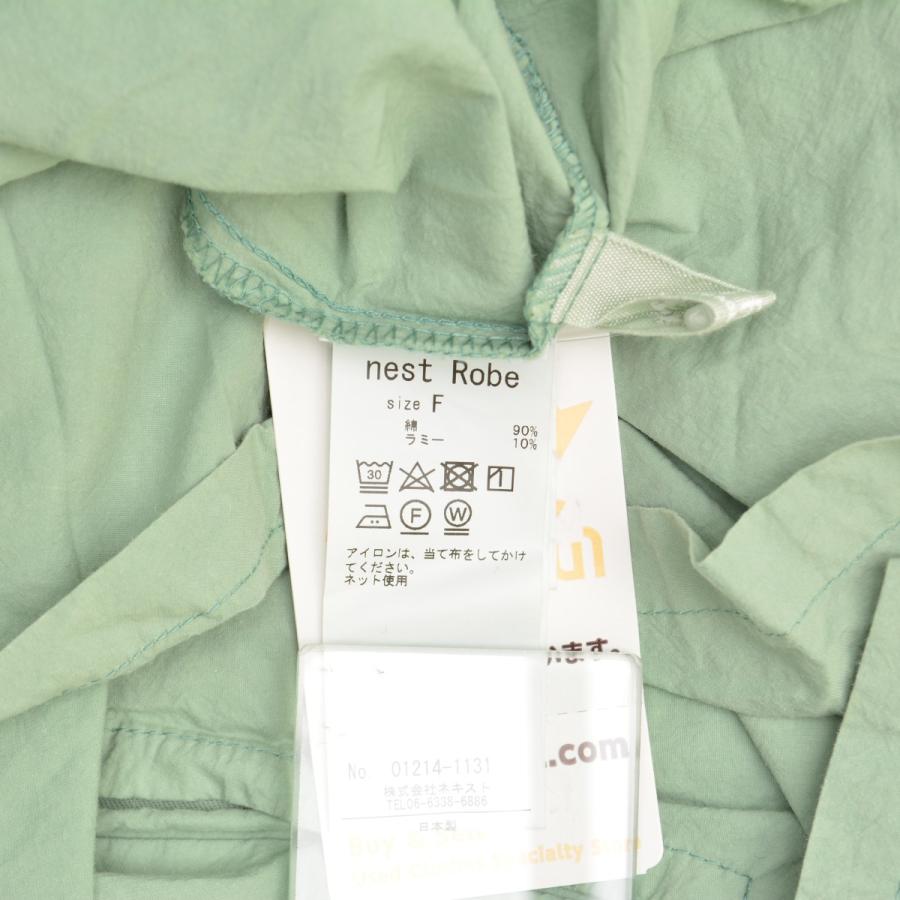 2021SS ネストローブ nest Robe コットンラミーブラウス F/ブラック トップス フレア ギャザー タック 前開き【2400013784528】 Release >>刺繍シリーズ | ONLINE SHOP | nest Robe Shop Blog | nest