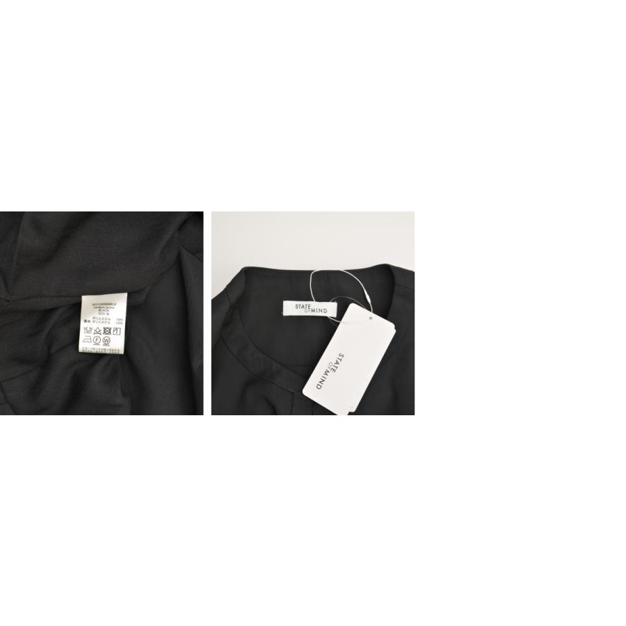 【STATEOFMIND】92210400099BLK cambon jacket ノーカラージャケット STATE OF MIND / ステートオブマインド 92210400099BLK cambon jacket