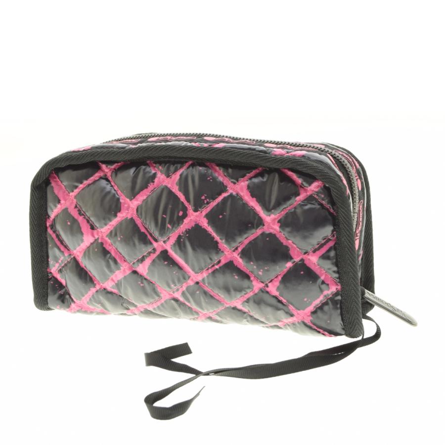 希少【レスポートサック×ALBCN】キルティング ショルダーバッグ 黒×ピンク 中古・古着通販】LeSportsac (レスポートサック) フラワーキルティング