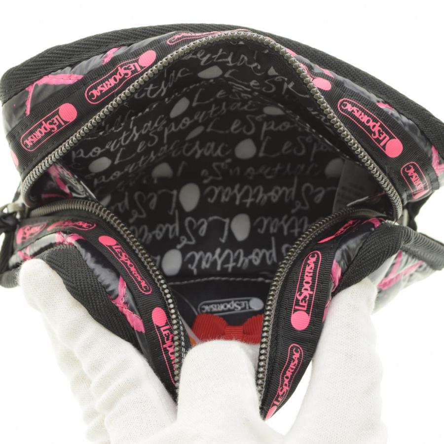 希少【レスポートサック×ALBCN】キルティング ショルダーバッグ 黒×ピンク LeSportsac（レスポートサック） × ALBCN / レスポートサック × ALBCN