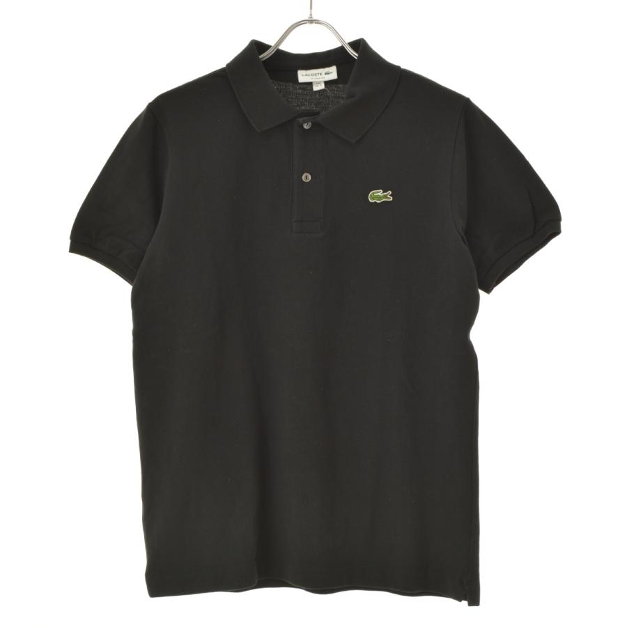 ラコステ LACOSTE　ポロシャツ　希少サイズ　3XL　刺繍ロゴ　黒　鹿の子 LACOSTE（ラコステ） F8455 CLASSIC FIT ワンポイント刺繍 鹿の子 半袖
