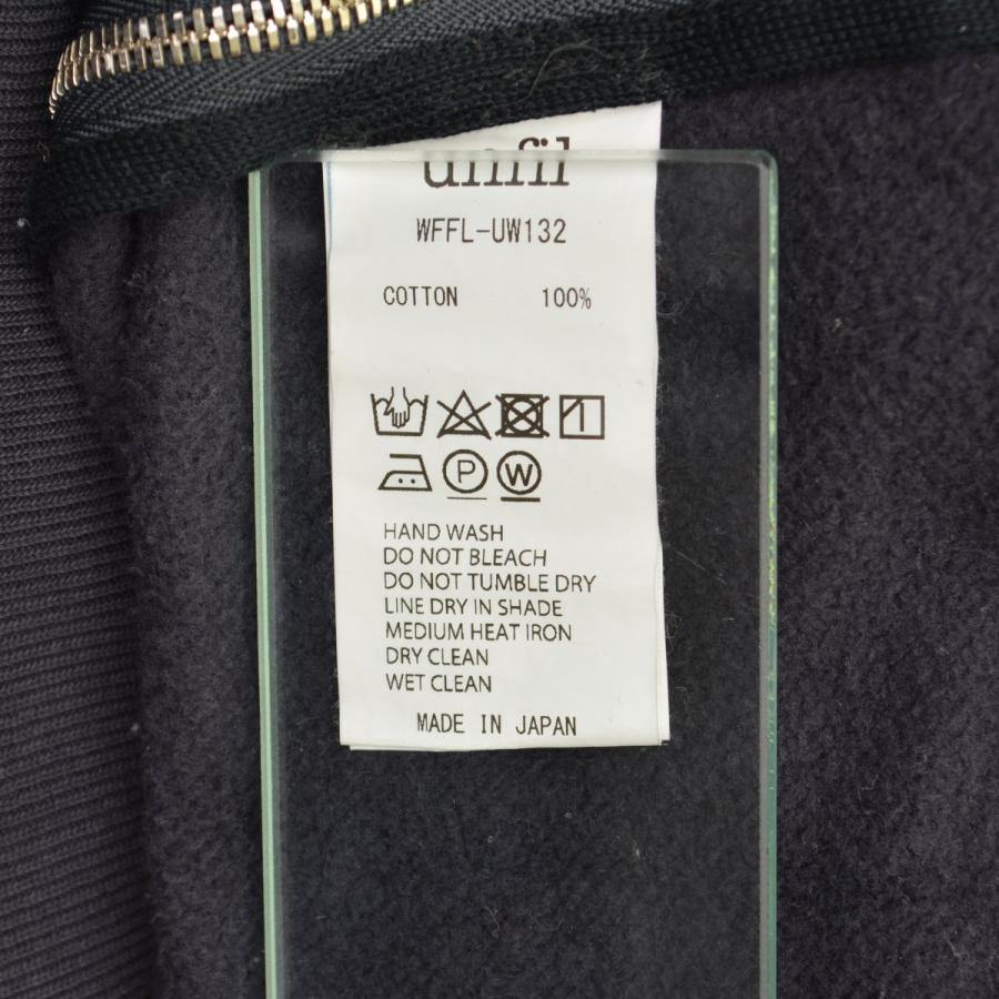 unfil / アンフィル WFFL-UW132 vintage cotton fleece side zip