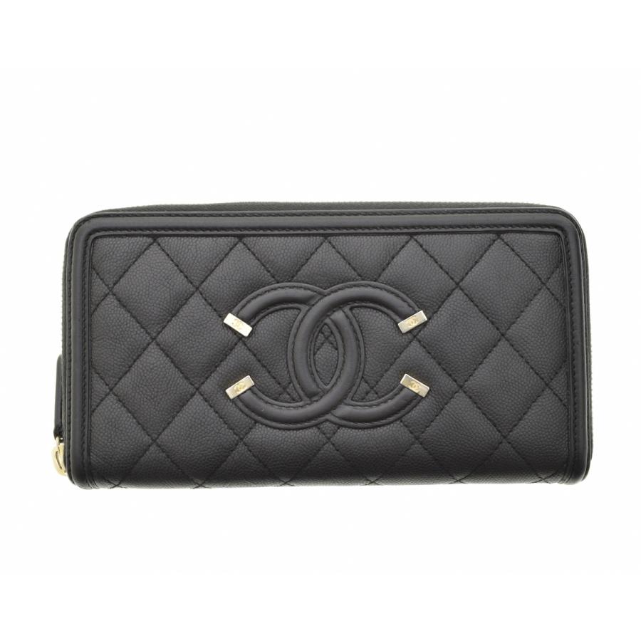CHANEL（シャネル） A84449 CCフィリグリー マトラッセ キャビアスキン